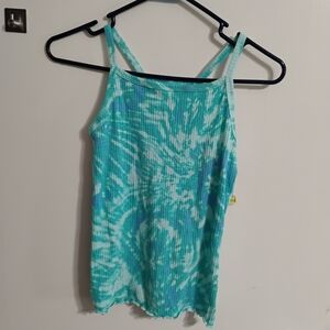 Cat & Jack Turquoise Tie-Dye Ribbed Cami